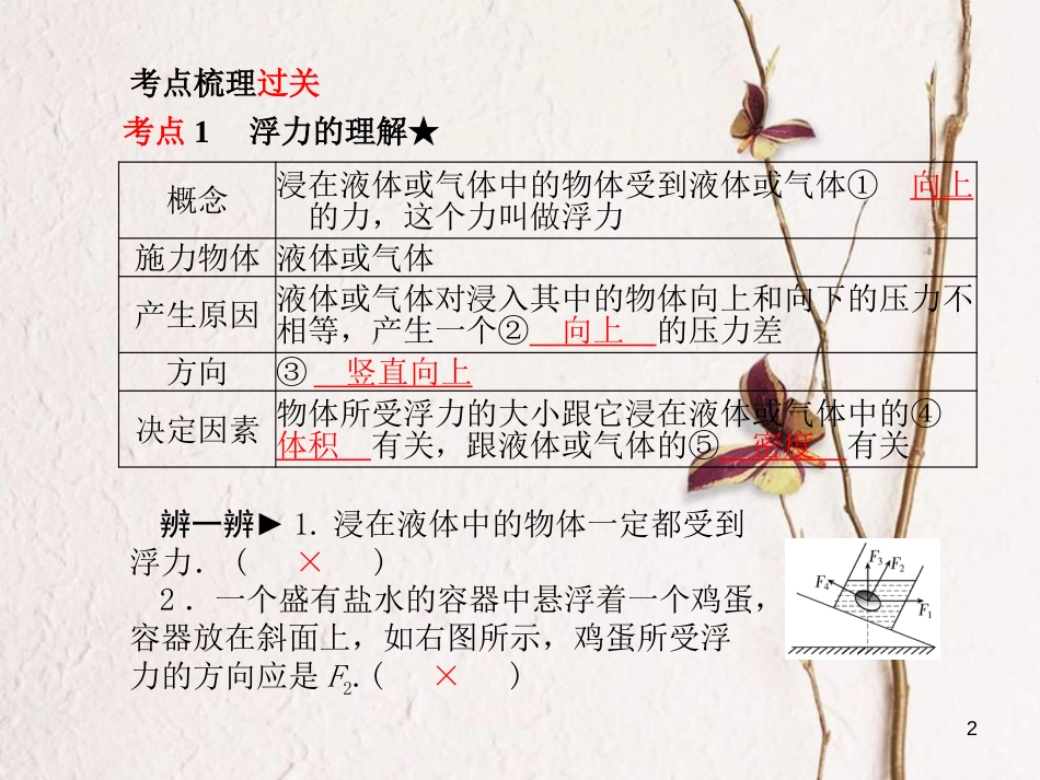 安徽省中考物理一轮复习 第八章 浮力课件_第2页