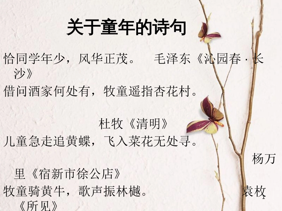 八年级语文下册 5《我的童年》课件 （新版）新人教版_第1页