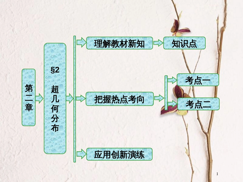 2017-学年高中数学 第二章 概率 2 超几何分布课件 北师大版选修2-3_第1页