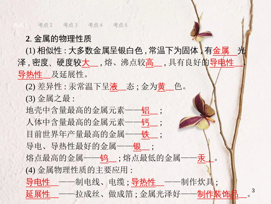 （甘肃专版）中考化学总复习 第8单元 金属和金属材料课件_第3页