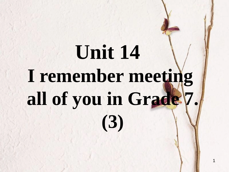 九年级英语全册 口译精练 Unit 14 I remember meeting all of you in Grade 7(3)课件 （新版）人教新目标版_第1页