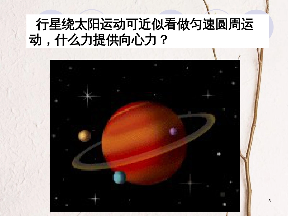 广东省揭阳市高中物理 第六章 万有引力与航天 6.2 太阳与行星间的引力课件 新人教版必修2_第3页