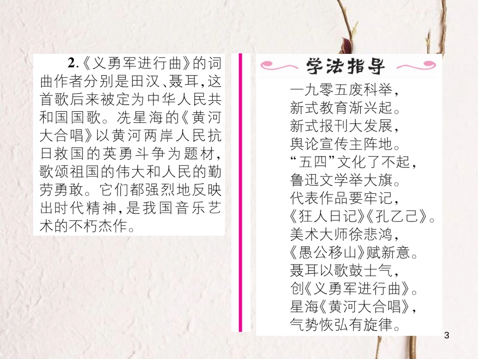 八年级历史上册 第八单元 近代经济、社会生活与教育文化事业的发展 第26课 教育文化事业的发展作业课件 新人教版_第3页