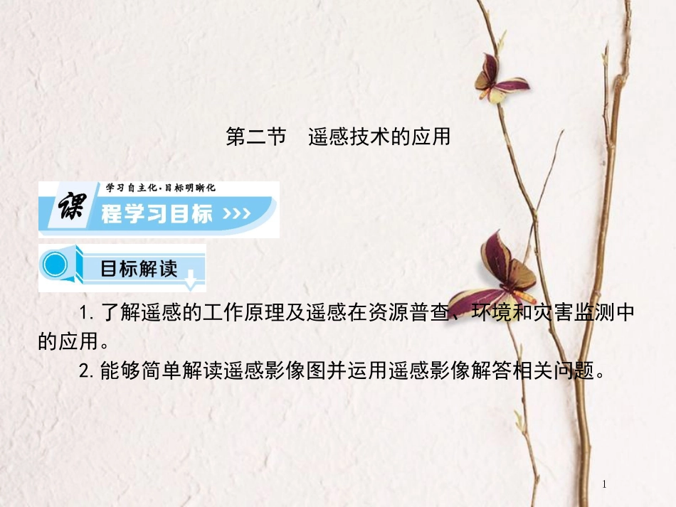 高中地理 第三章 地理信息技术的应用 第2节 遥感技术的应用课件 中图版必修3_第1页