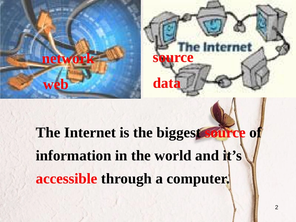 高中英语 Module 6 The Internet and Telecommuniation Reading and vocabulary课件1 外研版必修1_第2页