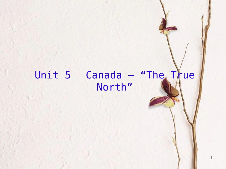 （新课标）高三英语一轮复习 Unit 5 Canada-“The True North”课件 新人教版必修3_第1页