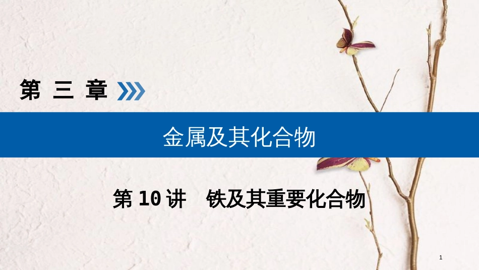 （全国通用版）2019版高考化学大一轮复习 第10讲 铁及其重要化合物 考点1 铁及其重要化合物优选课件_第1页