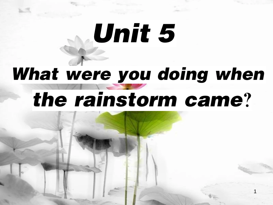 年春八年级英语下册 Unit 5 What were you doing when the rainstorm came（第4课时）习题课件 （新版）人教新目标版_第1页