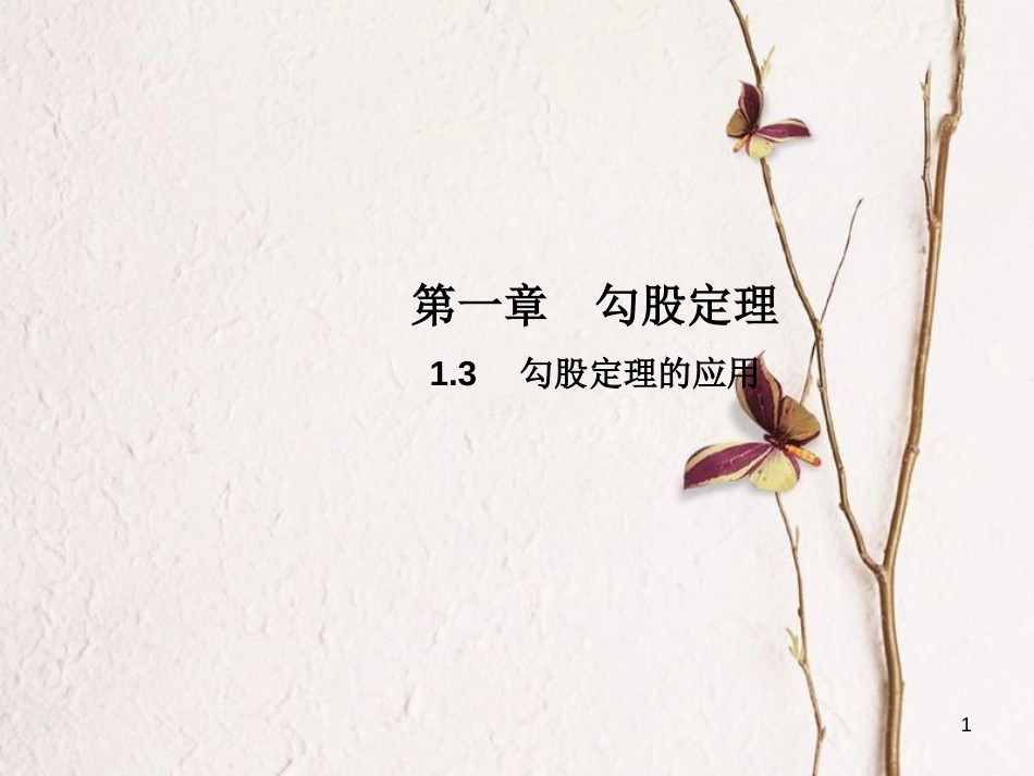 八年级数学上册 1.3 勾股定理的应用教学课件 （新版）北师大版_第1页
