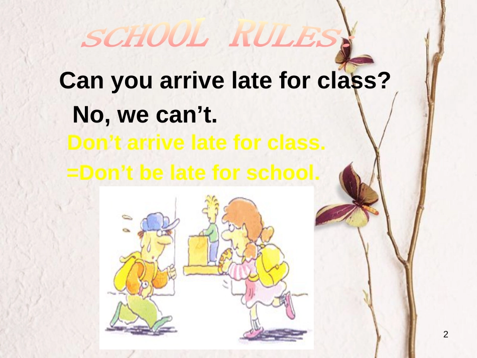 辽宁省灯塔市七年级英语下册 Unit 4 Don't eat in class Period 2课件 （新版）人教新目标版_第2页