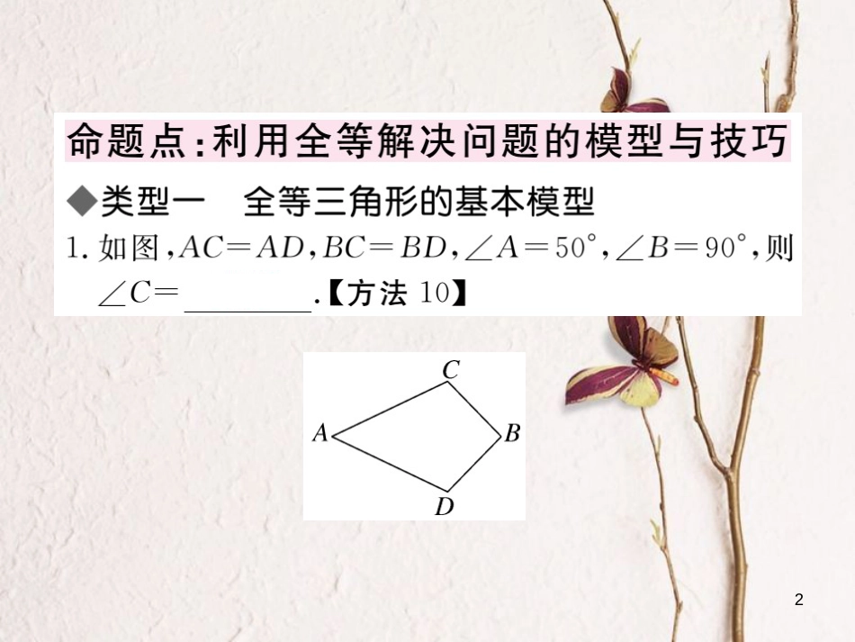 （贵州专用）八年级数学上册 12 全等三角形复习课（二）课件 （新版）新人教版_第2页