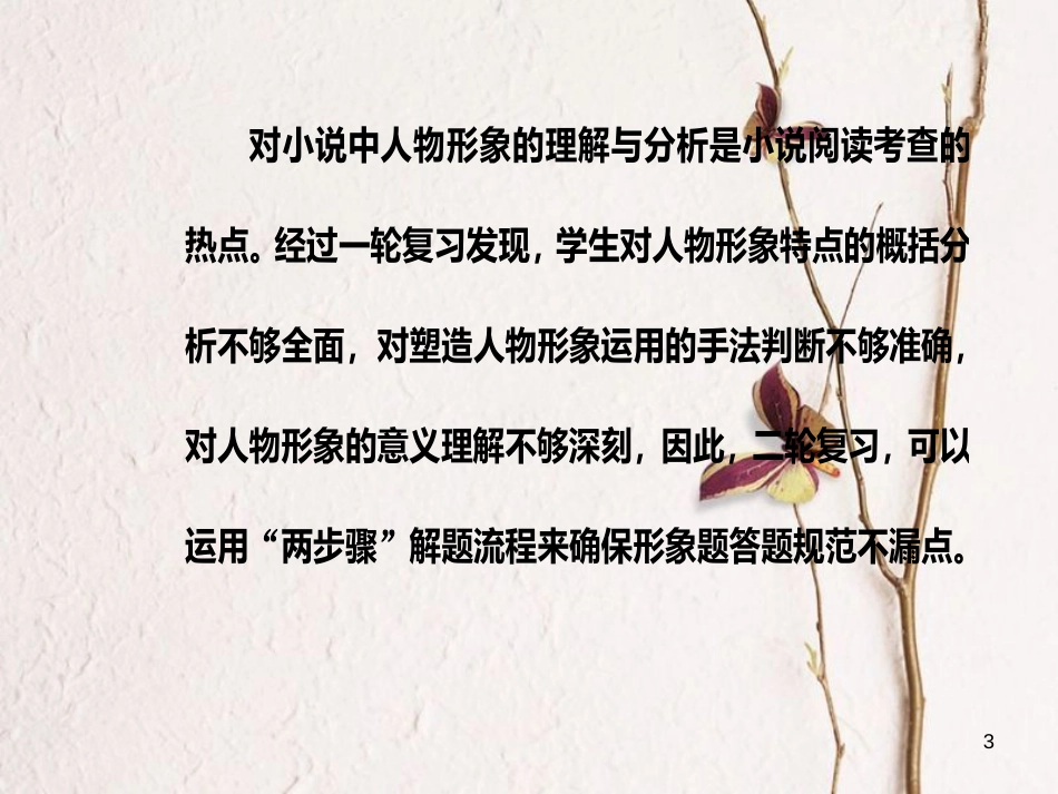 年高考语文第二轮复习 第一部分 专题二 文学类文本阅读（1）小说阅读 3 突破三类形象题课件_第3页