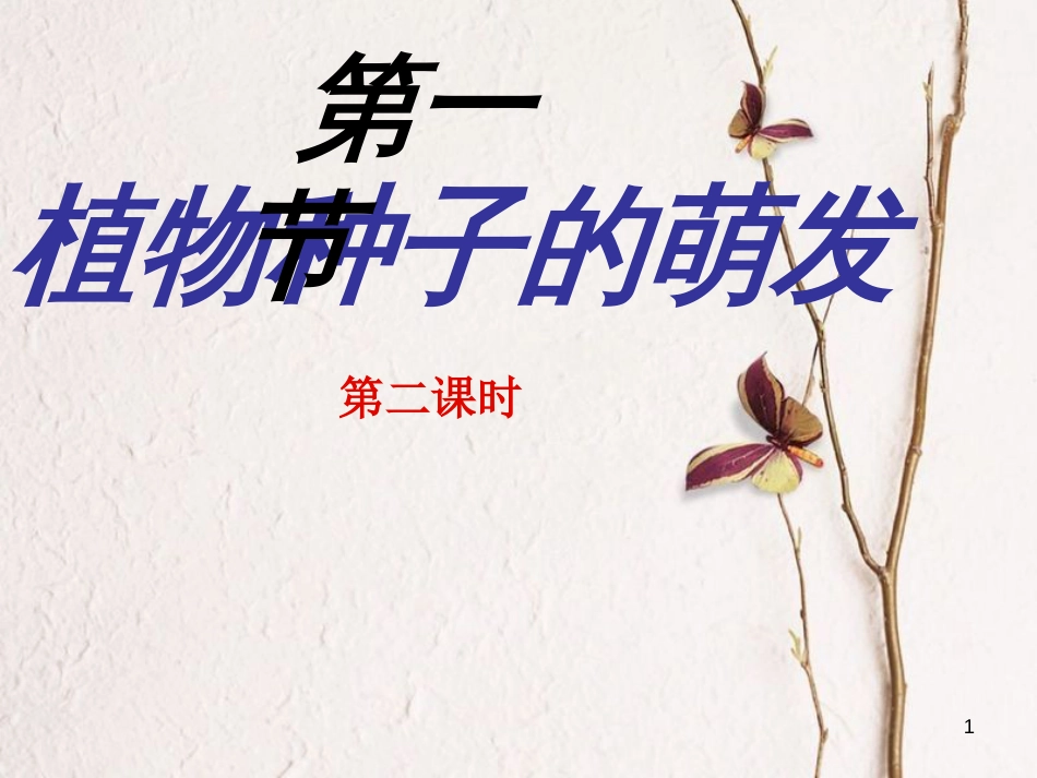 湖南省桑植县七年级生物上册 第三单元 第二章 第一节 种子的萌发（第2课时）课件 （新版）新人教版_第1页