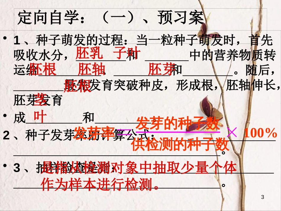 湖南省桑植县七年级生物上册 第三单元 第二章 第一节 种子的萌发（第2课时）课件 （新版）新人教版_第3页