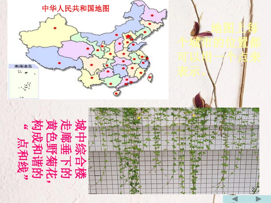 吉林省长春市榆树市七年级数学上册 4.5.1 点和线课件 （新版）华东师大版_第2页