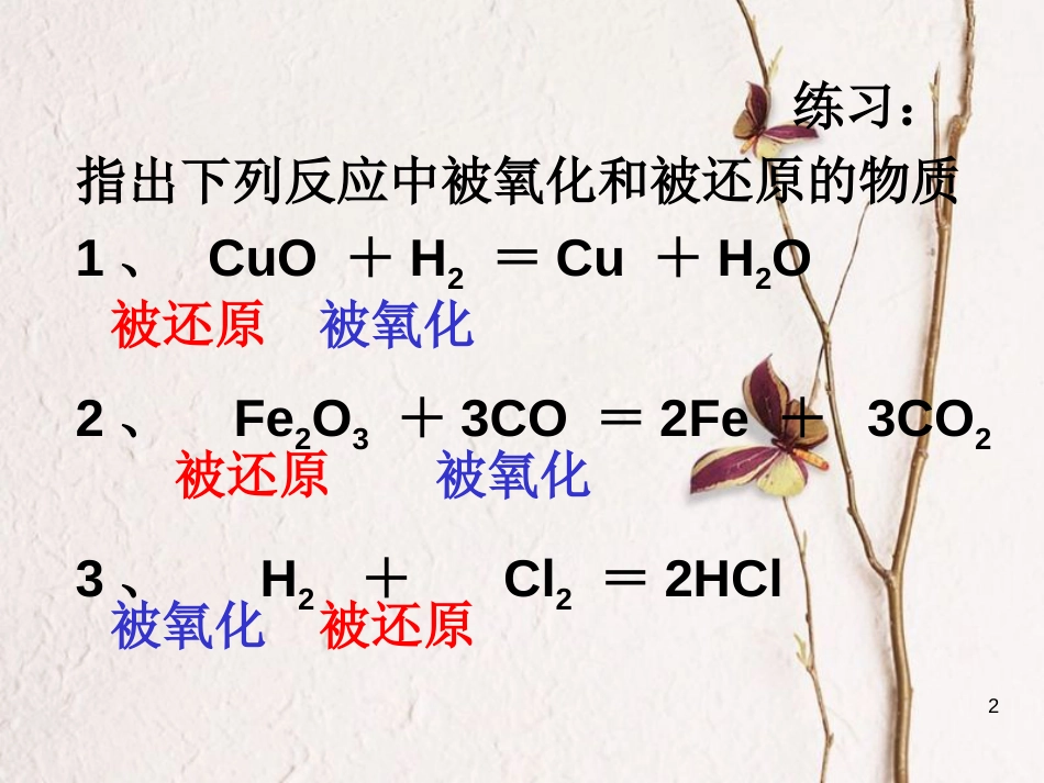 辽宁省北票市高中化学 第二章 化学物质及其变化 2.3 氧化还原反应2课件 新人教版必修1_第2页