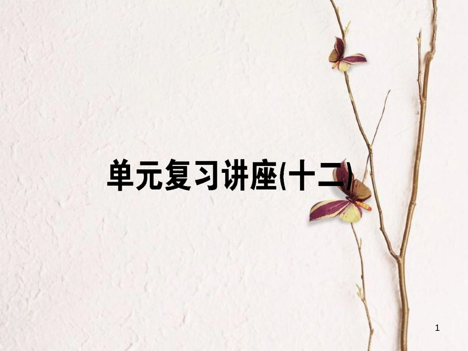 2019年高考政治一轮复习 单元复习讲座(十二)课件 新人教版_第1页