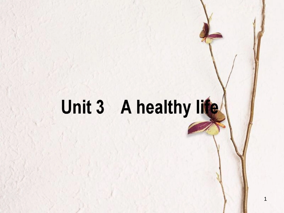 2019届高三英语一轮复习 Unit 3 A healthy life课件 新人教版选修6_第1页