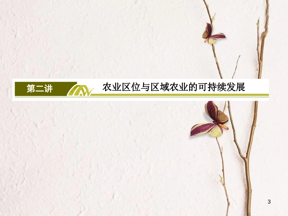 版高考地理二轮专题复习 第一部分 专题突破篇 专题六 人文地理事象与原理 2.6.2.3 区域农业的可持续发展课件 新人教版_第3页