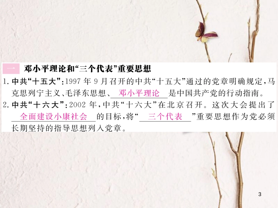 八年级历史下册 第五单元 实现中华民族伟大复兴 第19课 中国特色社会主义理论体系习题课件 岳麓版_第3页