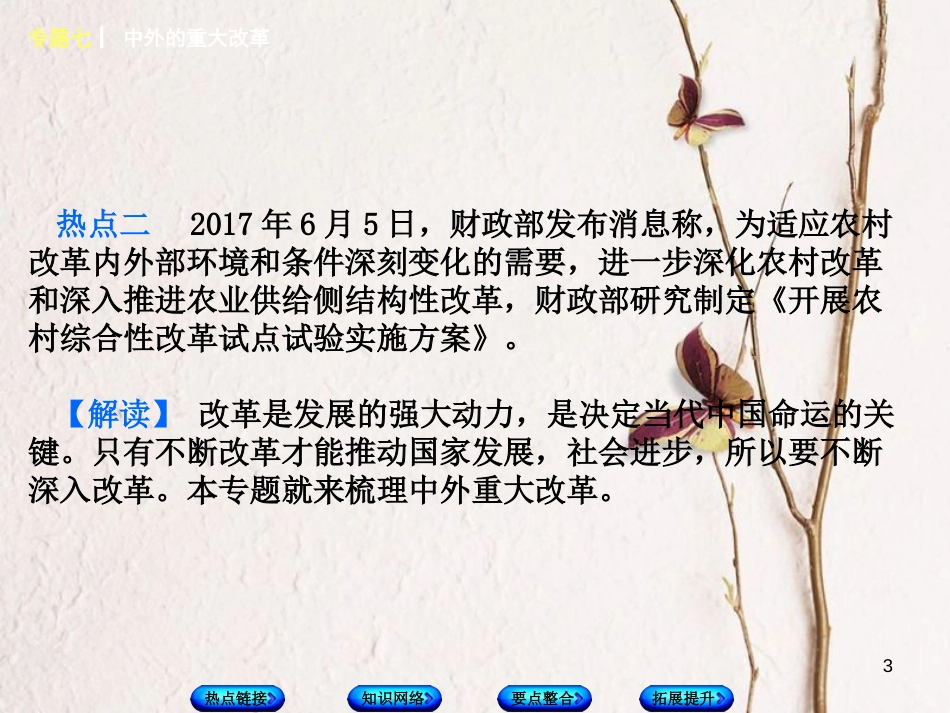 福建省中考历史复习 第二部分 专题突破篇 专题七 中外的重大改革课件_第3页