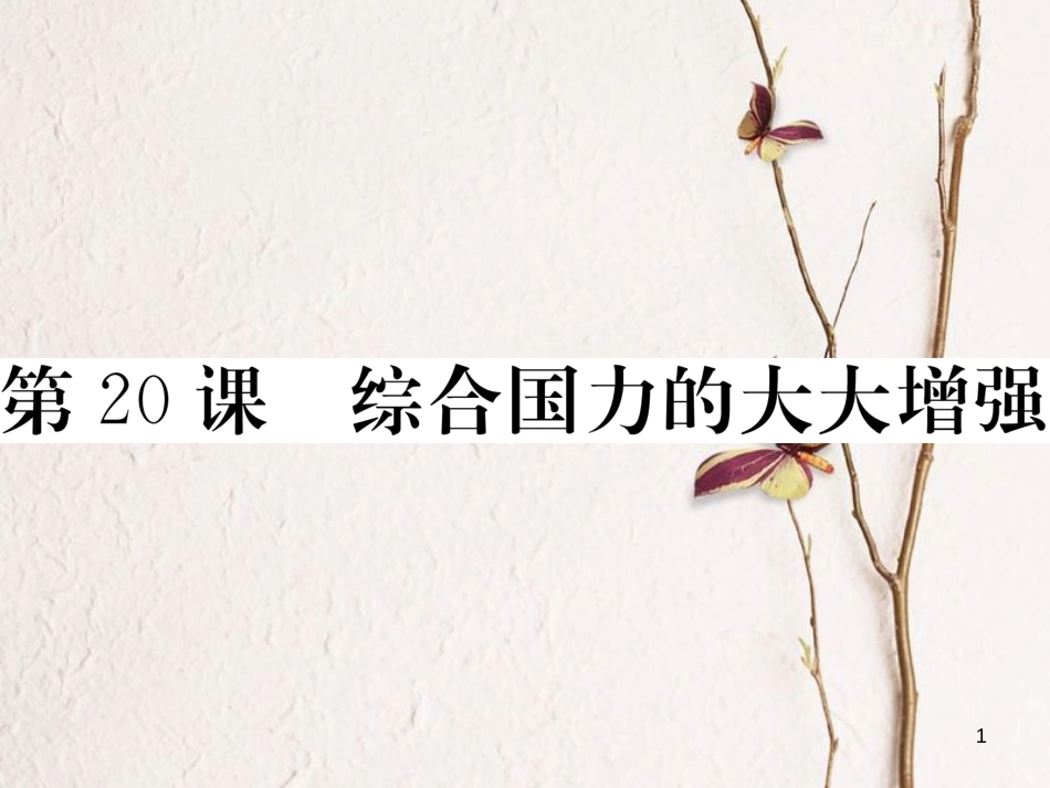 八年级历史下册 第五单元 实现中华民族伟大复兴 第20课 综合国力的大大增强习题课件 岳麓版_第1页