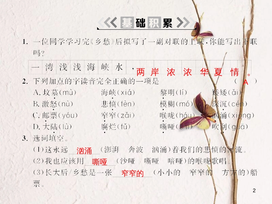 九年级语文下册 第一单元 1 诗两首课件 （新版）新人教版_第2页