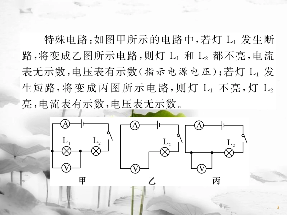 九年级物理上册 名师专题5 电路故障分析课件 （新版）粤教沪版_第3页