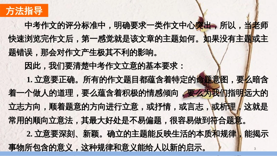 中考语文第一轮复习 第五部分 语言运用与写作 第二章 写作 第2讲 高分作文快速训练指导课件_第3页