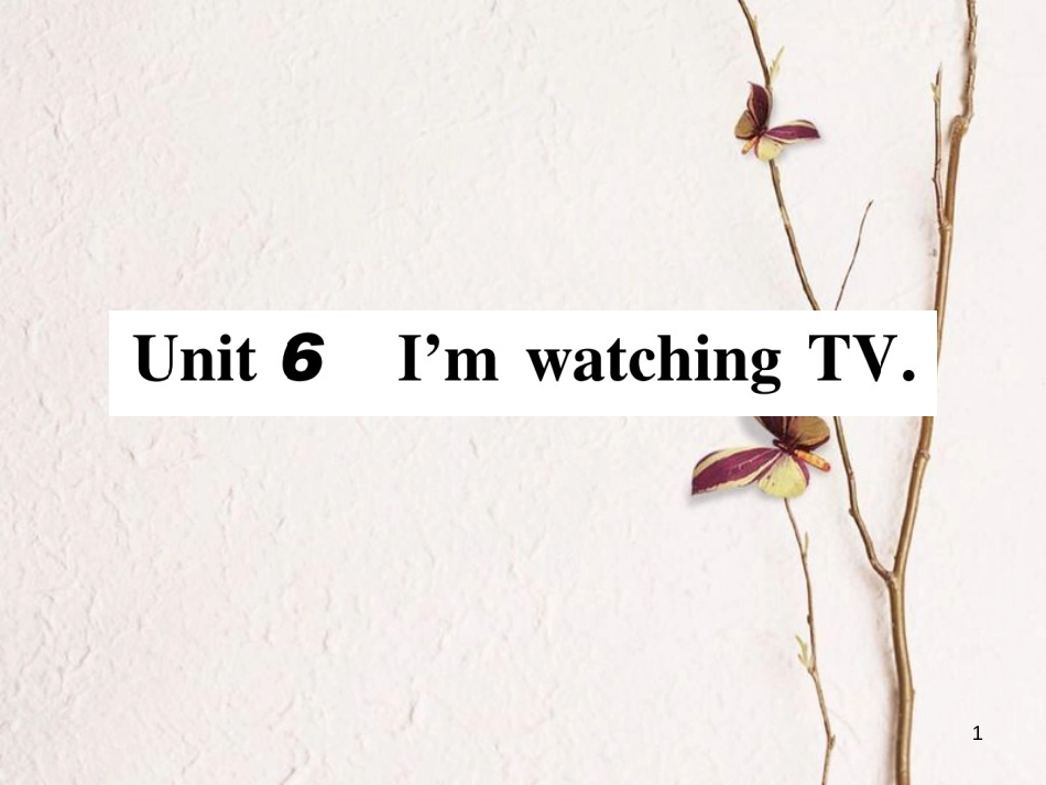 七年级英语下册 Unit 6 I’m watching TV（第1课时）习题课件 （新版）人教新目标版_第1页