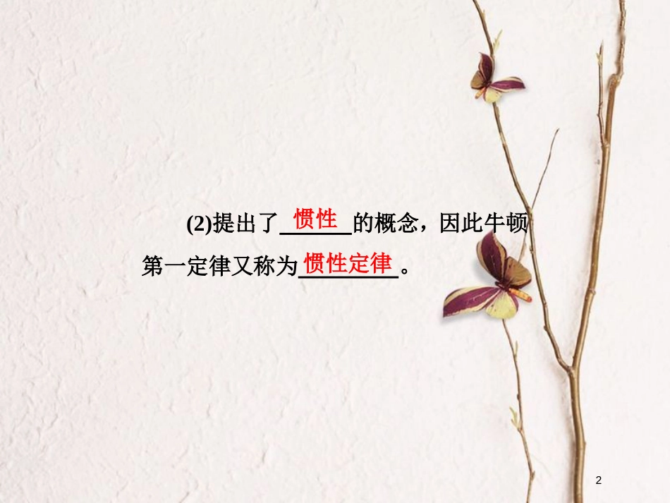 高考物理二轮复习 第二章 相互作用 牛顿动动定律 教材回顾（三）牛顿三大定律课件_第2页