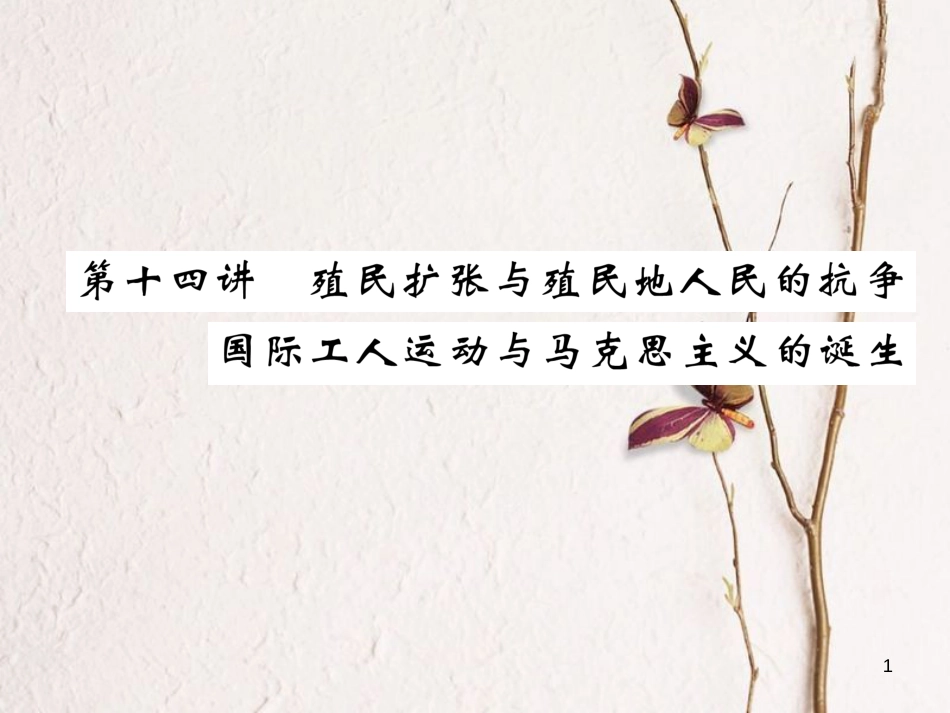 （河北专版）中考历史总复习 第14讲 殖民扩张与殖民地人民的抗争 国际工人运动与马克思主义的诞生必考考点清单课件_第1页