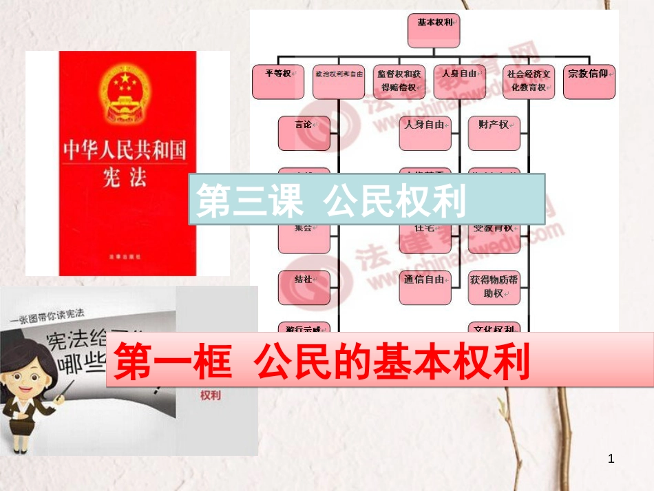 八年级道德与法治下册 第二单元 理解权利义务 第三课 公民权利 第1框 公民的基本权利课件 新人教版[共24页]_第1页