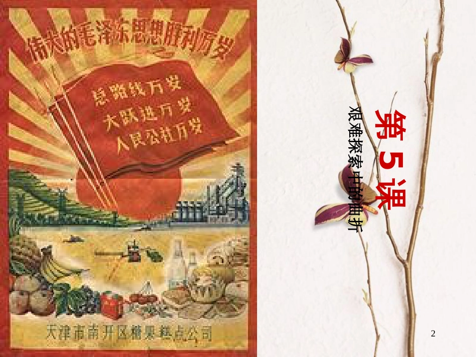 八年级历史下册 第二单元 社会主义道路的探索 第五课《艰难探索中的曲折》课件3 华东师大版_第2页