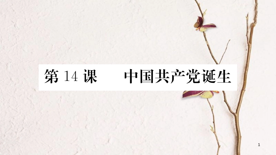 八年级历史上册 第四单元 新时代的曙光 14 中国共产党诞生课件 新人教版_第1页