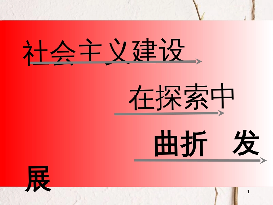 浙江省桐乡市高考历史一轮复习社会主义建设在探索中曲折发展课件_第1页