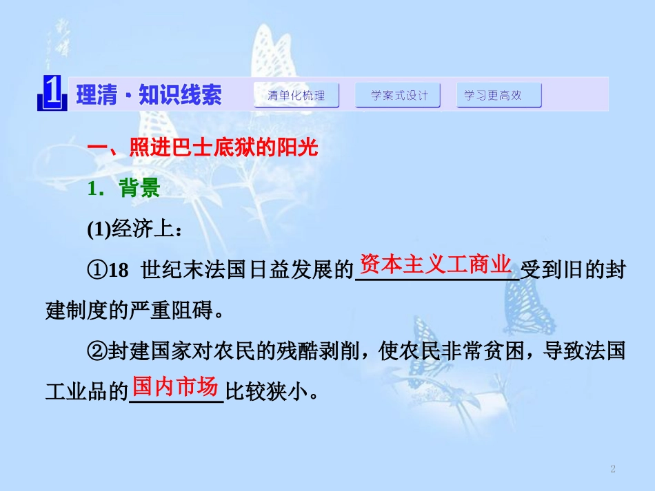 高中历史 专题3 民主力量与专制势力的较量 三 法国人民的民主追求课件 人民版选修2_第2页