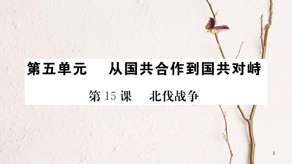 八年级历史上册 第五单元 从国共合作到国共对峙 15 北伐战争课件 新人教版_第1页