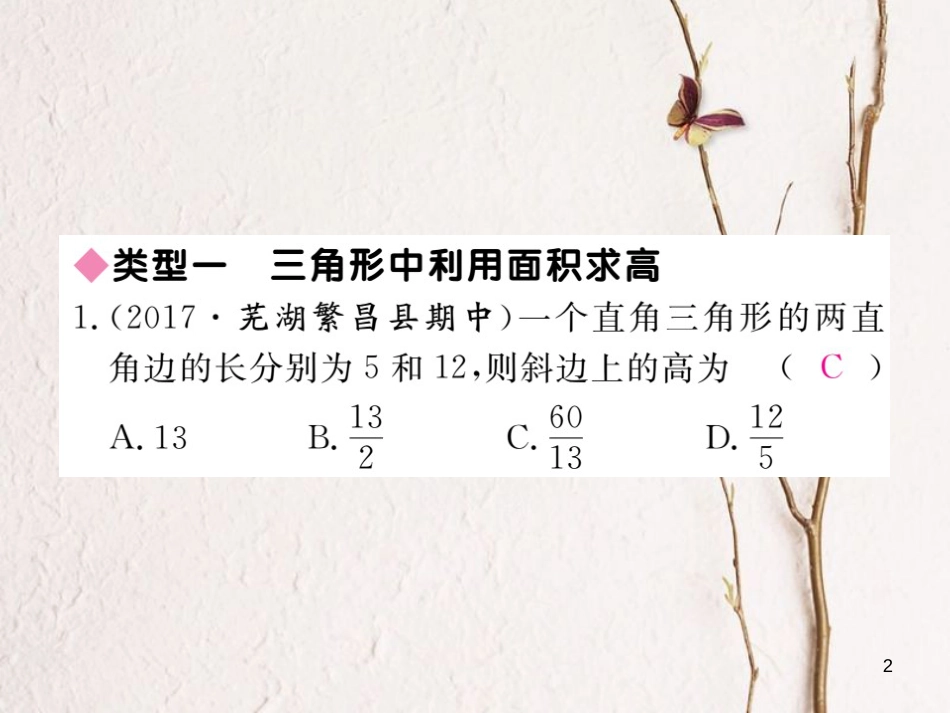 八年级数学下册 专题复习 解题技巧专题 勾股定理与面积问题练习课件 （新版）沪科版_第2页