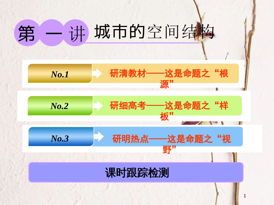 2019版高考地理一轮复习 第二部分 第二章 城市的空间结构与城市化 第一讲 城市的空间结构课件 中图版_第1页