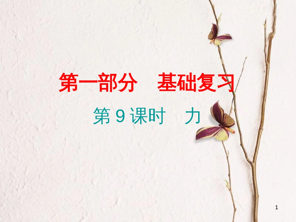 广东省中考物理总复习 第一部分 基础复习 第9课时 力课后作业课件_第1页