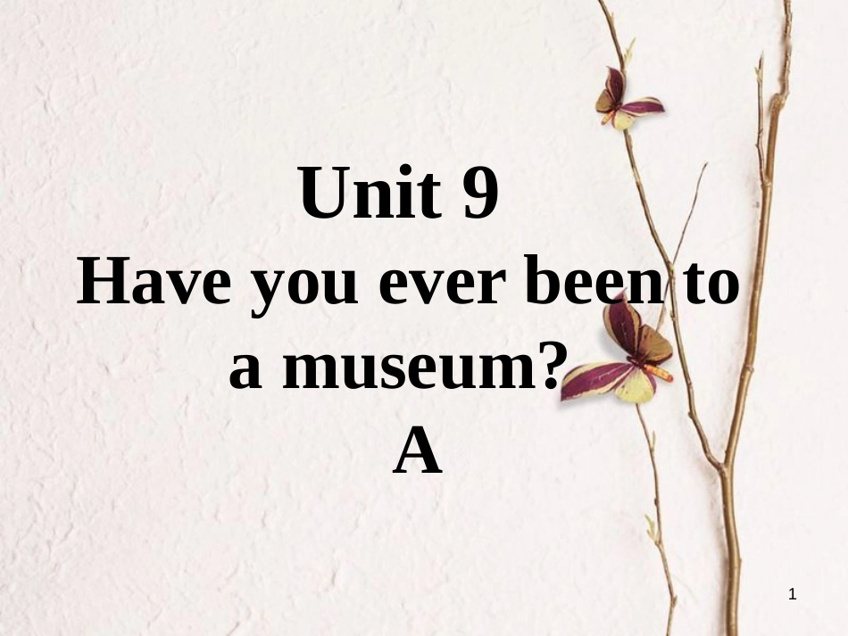 八年级英语下册 口头表达专练 Unit 9 Have you ever been to a museum Section A课件 （新版）人教新目标版_第1页