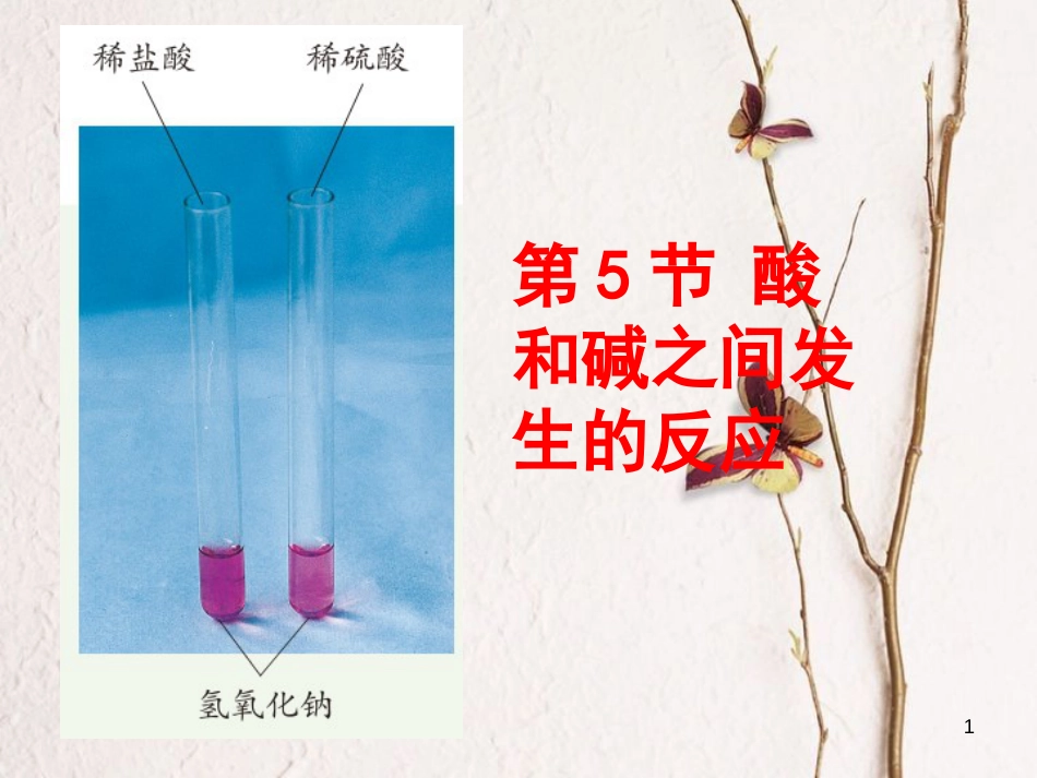 九年级科学上册 1.5 酸和碱之间发生的反应课件 （新版）浙教版_第1页