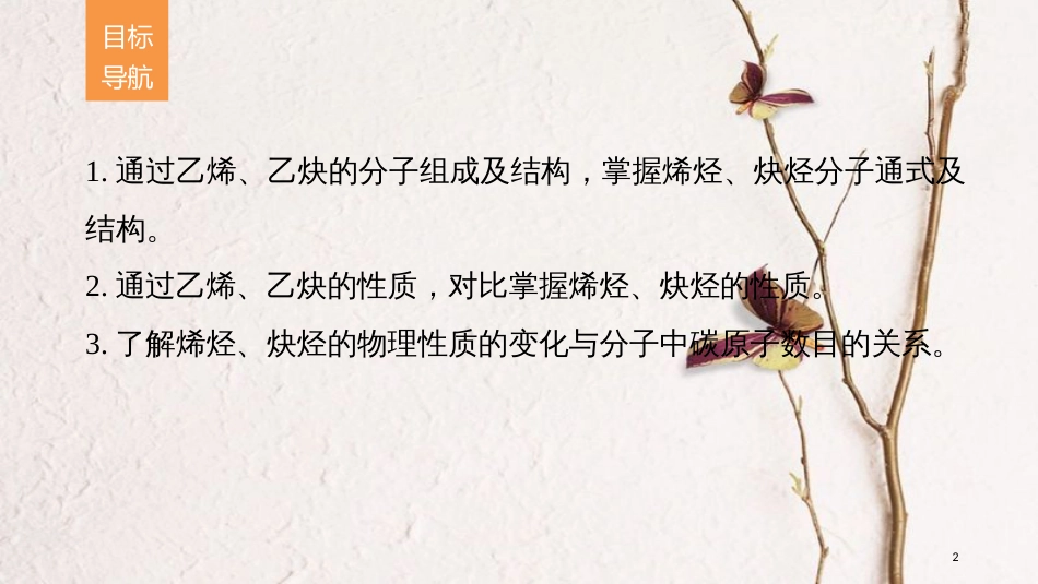 高中化学 专题3 常见的烃 第一单元 脂肪烃 第2课时 烯烃与炔烃课件 苏教版选修5_第2页