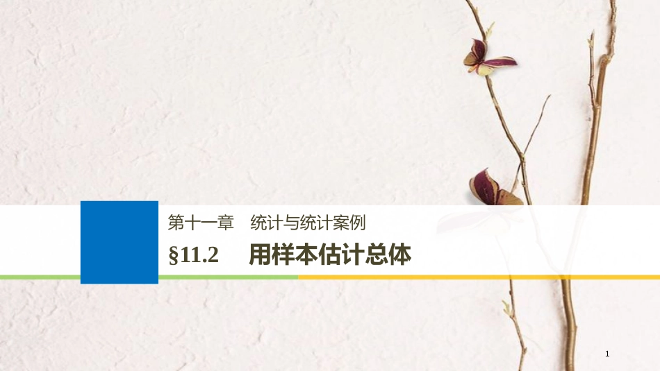 （全国通用）2019届高考数学大一轮复习 第十一章 统计与统计案例 11.2 用样本估计总体课件_第1页