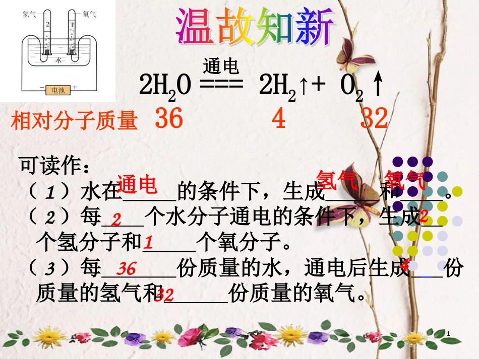 九年级化学上册 第五单元 定量研究化学反应 第三节 根据化学反应方程式的计算课件 （新版）鲁教版_第1页