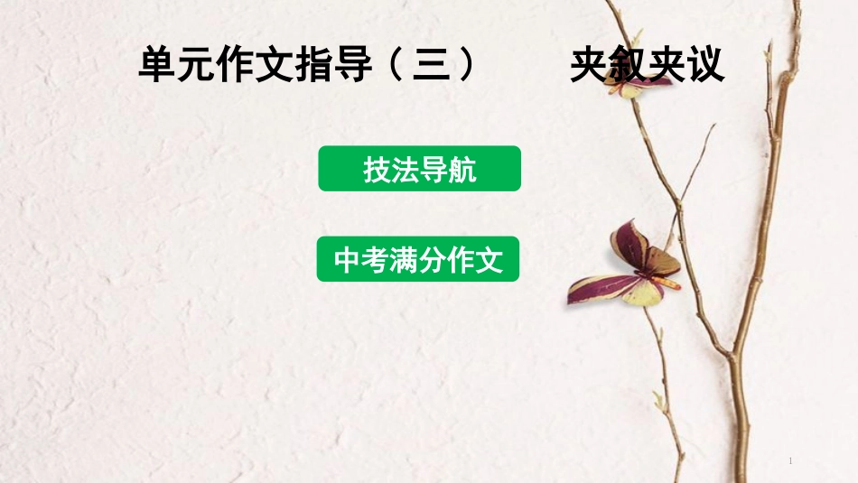 年八年级语文下册 单元作文指导（三）夹叙夹议课件 新人教版_第1页