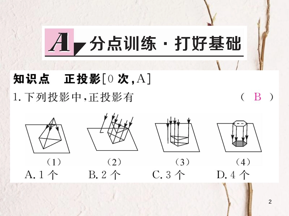 九年级数学下册 第25章 投影与视图 25.1 第2课时 正投影练习课件 （新版）沪科版_第2页