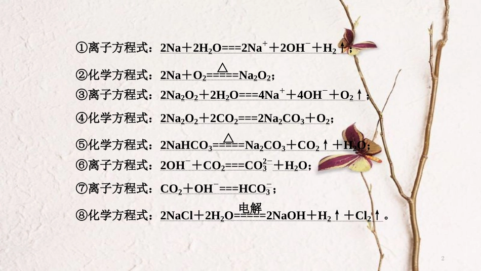高考化学二轮复习 高频考点精讲 高频考点17 钠及其重要化合物课件_第2页