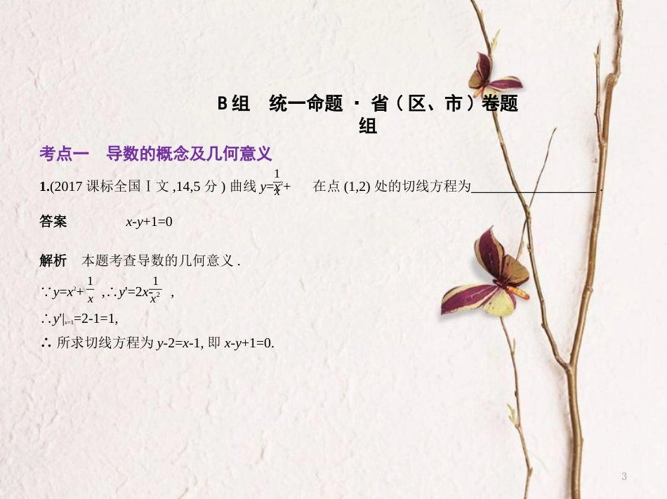 （江苏专用）高考数学一轮复习 第九章 导数及其应用 9.1 导数的概念及几何意义、导数的运算课件_第3页